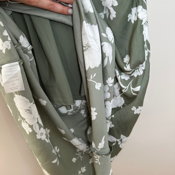 Altar'd State Women's Floral Dark Sage‎ Cowl Neck Slip Midi Dress XS - Picture 7 of 8